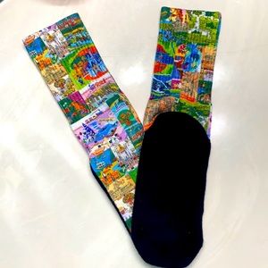 Disney Magic Kingdom Map Socks.